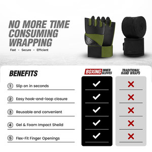 Guantes de Boxeo Profesionales con Protección de Gel para las Manos, Diseño Transpirable con Absorción de Impactos, Soporte de Muñeca Ajustable, Construcción Duradera - Product Image 2