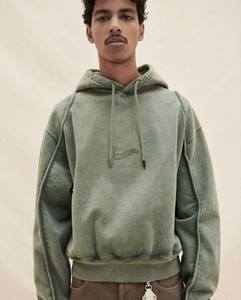 600 gsm Men Manufacturers Custom French Terry 100% Cotton Plaid Patchwork Splicing Plaid Boxy <b>Cropped</b> <b>Zip</b> <b>up</b> <b>Hoodie</b> for Men - Product Image 1