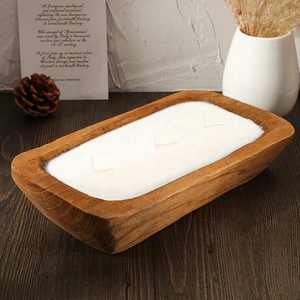 Handmade Tray-Shaped Paraffin Wax Aromatherapy <b>Candles</b> Wooden <b>Candle</b> Holder Wholesale <b>Bulk</b> Orders Z/F GLOBAL EXPORT ZF 5664 - Product Image 1