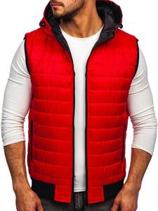 Gilet matelassé léger à capuche sans manches pour homme 2026 avec fermeture éclair, veste d'hiver rembourrée et poches - Product Image 4