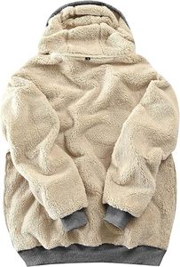 Sweat à capuche en polaire Sherpa pour homme, chaud pour l'hiver, pull Teddy personnalisé, sweat à capuche Teddy en polaire pour homme, sweat Sherpa surdimensionné - Product Image 2