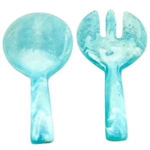 Resin Art Indian Made Cream <b>Pink</b> Color Shaded Resin Salad Server Handcrafted Serving Spoons Best Quality Products Cutlery <b>Set</b> - Product Image 2
