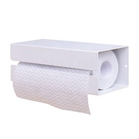 Porte-serviettes en papier magnétique, boîte de rangement murale, porte-serviettes de cuisine, sans perçage, organisateur de rangement
