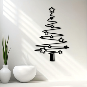 Decorazione Natalizia Minimalista in Metallo per Parete, Arte in Alluminio, Servizio di Ritiro Disponibile - Product Image 5