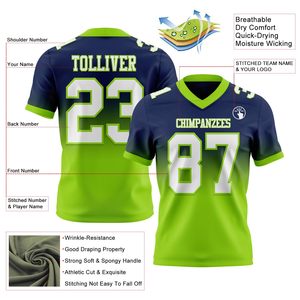 Jersey de Fútbol Americano Premium, Mezcla de Spandex, Transferencia Térmica, Nombre del Equipo Personalizado, Fabricante, Rendimiento Atlético Transpirable - Product Image 4