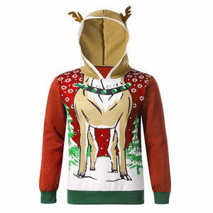 Sudadera con Capucha de Algodón Estampada Navideña, Diseño Artístico de Invierno, Secado Rápido, Unisex, Cómoda para Uso Diario - Product Image 5