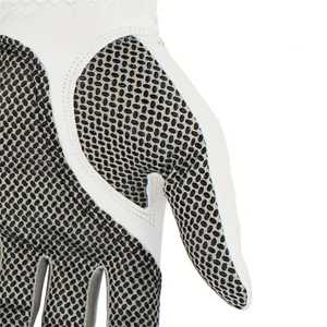Gants de golf durables antidérapants en cuir véritable de couleur blanche, avec particules antidérapantes, respirants et résistants aux trous, en cuir synthétique. - Product Image 6