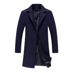 Manteau en laine de chameau pour femme, long, à simple boutonnage, col à revers, manteau d'hiver - Product Image 3