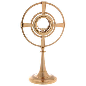 Monstranza de Latón de Alta Calidad, Monstranza Ornamental de Latón, Monstranza Sagrada para la Adoración Católica, Servicios Religiosos y Decoración de Iglesias - Product Image 4