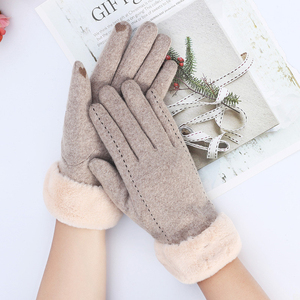 Wholesale Winter Bamboo/Cotton Cuff <b>Gloves</b> Soft Warm <b>Knitted</b> Thermal Touchscreen Full Finger for Men Women Casual Sports Use - Product Image 5