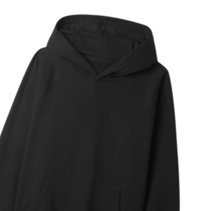 Sudadera con Capucha Unisex Bordada, Color Negro Sólido, Felpa Francesa, Informal, con Bolsillo Delantero, Talla Grande, 100% Algodón Ecológico - Product Image 6