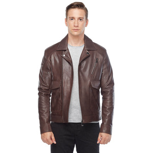 Vestes en cuir véritable pour hommes, style décontracté, manches longues, confortables et tendance - Product Image 2