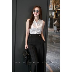 Camiseta Básica sin Mangas Clásica para Mujer al por Mayor, Camiseta de Bambú y Algodón Suave, Transpirable y Ecológica, con Cuello, para Oficina y Uso Diario A8005 - Product Image 5