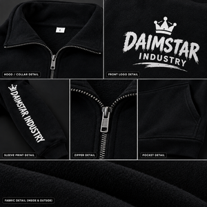 Sudadera Negra para Hombre DAIMSTAR INDUSTRY, 100% Algodón, Corte Regular, Informal, Manga Larga, para Invierno - Product Image 4