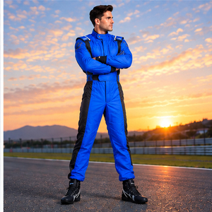 Combinaison de course bleue à manches longues pour homme, en polyester respirant, imperméable, séchage rapide, pour toutes les saisons, vêtements de moto à prix avantageux - Product Image 6