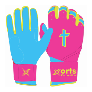 Unisex Professional Customized Logo Design Cabbretta Leather Batting Gloves Breathable Softball and Baseball Gloves - Product Image 4