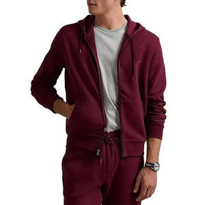 Sweat-shirts à capuche ajustables en coton 100% respirant, couleur unie, coupe classique, fermeture éclair intégrale, cordon de serrage, service OEM - Product Image 6