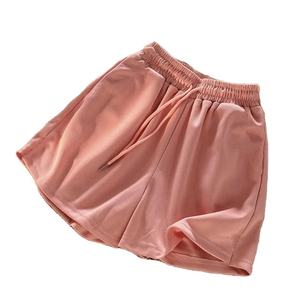 Pantalones cortos informales de pierna ancha de cintura alta de verano para mujer, pantalones cortos cómodos transpirables para el hogar con patrón fresco, versión elegante - Product Image 4