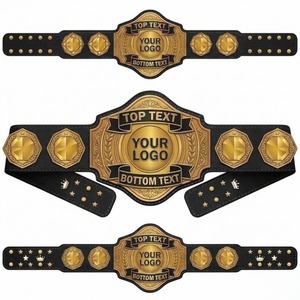 Ultimate Champion Heavyweight Boxing <b>Belt</b> Gold Plated Lion Head Title Championship with Side Plates Custom Championship <b>Belt</b> - Product Image 4