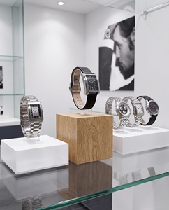 Design Acrylic and Wooden Watch Display Block with Cuff for Retail - Product Image 2