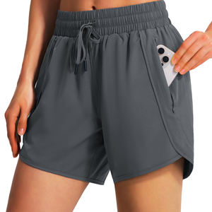 กางเกงวิ่งขาสั้นสำหรับผู้หญิง เสื้อผ้าฟิตเนสฤดูร้อน กางเกงกีฬาขาสั้นแบบเรียบง่าย สไตล์ลำลอง รับผลิตแบบ OEM ODM กางเกงออกกำลังกายระบายอากาศสำหรับผู้หญิง - Product Image 1