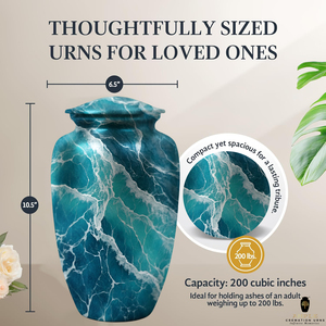 โกศบรรจุอัฐิสำหรับผู้ใหญ่ แบบอเมริกัน/ยุโรป ขนาด 220 คิวบิกอินช์ เป็นมิตรกับสิ่งแวดล้อม ทนทาน - Product Image 5