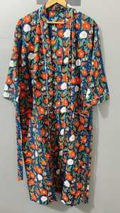 Túnicas de Verano Casuales Vintage para Mujer, 100% Algodón, Estampadas a Mano en India, de Manga Corta y Largo hasta la Rodilla, Talla Única, Venta al Por Mayor - Product Image 2