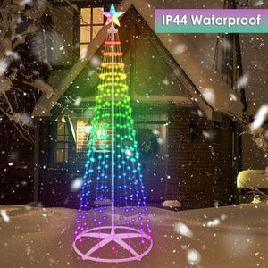 2.1M Smart LED Outdoor Christmas Tree Lighted with IP44 Waterproof <b>Timer</b> Remote Control App-2nd Generation Christmas <b>Lights</b> - Product Image 5
