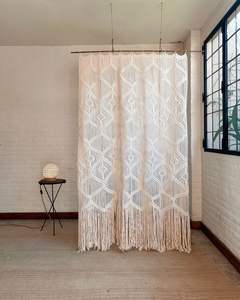 ม่านประตูมาคราเม่สไตล์โบฮีเมียนสุดหรู ทำจากเชือกฝ้ายพรีเมียม ทอเป็นผ้าม่านแขวนกั้นห้อง สำหรับตกแต่งบ้าน โรงแรม คาเฟ่ งานแต่งงาน - Product Image 5