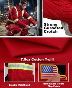 Overol de Trabajo Unisex de Poliéster de Alta Visibilidad, Overol de Seguridad Reflectante, Mono Industrial de Alta Visibilidad, Certificado Oeko-Tex - Product Image 3