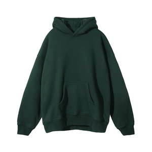 Sudadera con Capucha de Algodón Grueso para Hombre, Sudadera Sólida de Invierno, Logotipo Personalizado Bordado, Estampado Puff, Ropa Urbana Premium - Product Image 5