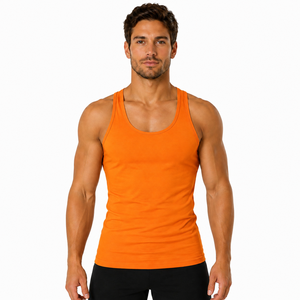 Camiseta de Gimnasio Personalizada para Hombre, Cuello Redondo, Sin Mangas, Camiseta de Culturismo, Color Sólido en Tonos Oscuros, Chaleco Deportivo, Camiseta Deportiva Personalizada - Product Image 5