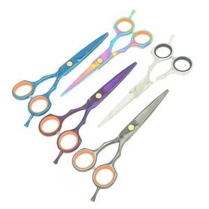 Ciseaux de coiffure professionnels Morje, lame en acier inoxydable, pointe acérée, pour droitiers, manche moyen, en acier inoxydable - Product Image 1