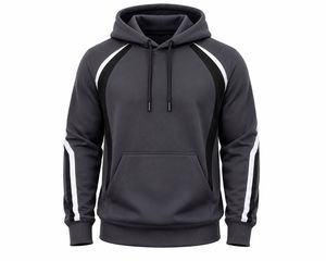 Men's Hooded Fleece Sweatshirt <b>Raglan</b> Sleeve Solid Color Breathable Quick Dry Casual Winter Wear Pocket Loose Fit 100% Cotton - Product Image 1