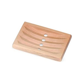 Traditional Eco-Friendly Wood Soap Tray High Quality Leaf Design Bathroom Shelf for Toilet Hospital Bathroom <b>Living</b> Room Use - Product Image 3