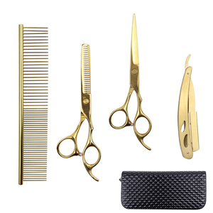Kit d'outils de coiffure pour salon : Ciseaux de précision pour la coupe, accessoires de barbier, ciseaux à effiler et rasoir - Product Image 2