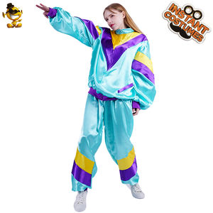 Adulte Rétro 70s 80s Survêtements <span class=keywords><strong>Disco</strong></span> Party Jooging Costume Costume <span class=keywords><strong>Hippie</strong></span> Cosplay Costume pour Hommes Femmes - Product Image 6