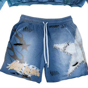 Conjunto de Sudadera con Capucha y Pantalones Cortos Personalizados con tu Marca, Estilo Urbano, 100% Algodón, Logotipo Impreso, Cintura con Cordón Ajustable, Unisex para Adultos - Product Image 3