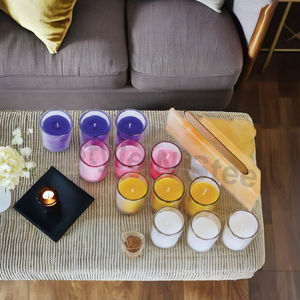 jars Glass Candle for Home Decoration-for <b>Christmas</b> Easter Birthday & Valentine's Day - Product Image 2