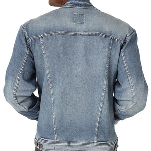 OEM <b>Custom</b> Premium <b>Denim</b> <b>Jacket</b> Casual Waterproof Breathable Embroidered Button Fly Stonewashed Distress Professional Fades - Product Image 2