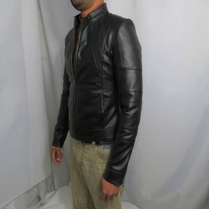 Chaqueta de Motociclista para Hombre, Otoño-Invierno, Piel de Vaca, Cuello Alto, Impermeable, Transpirable, Estilo Urbano - Product Image 3