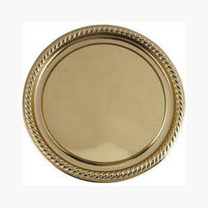 Assiette de Présentation Moderne en Métal, Finition Dorée Élégante, Design Personnalisé, Nouvelle Arrivée Décorative pour la Table - Product Image 6