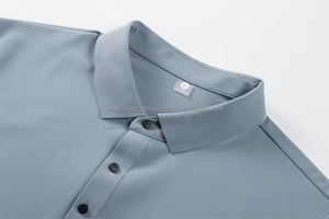 Polo de Hombre Casual de Alta Calidad con Logotipo Personalizado, Color Liso, Tejido Grueso y Transpirable - Product Image 6