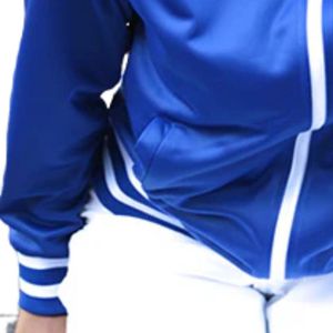 Zeta Phi Beta <b>Track</b> <b>Jacket</b> Women Royal Blue Zip Up Athletic Top Striped Trim Casual Sorority Greek Apparel Stylish <b>Jacket</b> - Product Image 5