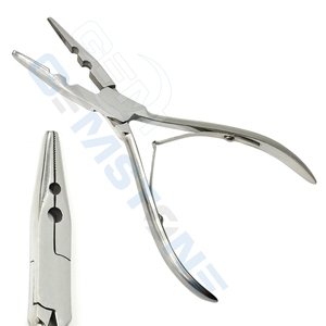 Alicates Profesionales de Acero Inoxidable de 6 Pulgadas con Punta Larga y 2 Orificios para Extensiones de Cabello con Anillas Micro, Nano Beads y Extensiones de Cabello con Lazo - Product Image 6