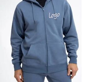 Men's Full Zip Winter Cotton Hoodie High Quality Windproof Eco-Friendly Gym Active Wear Custom Logo Design Printed Zip-Up Hoodie - Product Image 6