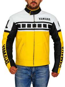 Blouson de moto réversible imperméable en peau de mouton cirée délavée noir et marron à col montant grande taille pour homme - Product Image 3