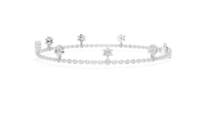 Dangling Diamond Cable <b>Chain</b> Station Bracelet - Product Image 2