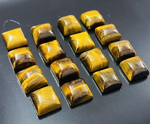 พลอยตาเสือทรงเหลี่ยมสีน้ำตาลทองธรรมชาติ สำหรับแบรนด์เครื่องประดับบูติก ขายส่งจำนวนมาก - Product Image 6
