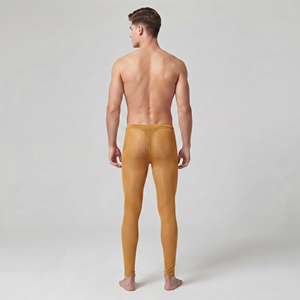 Leggings Transparentes Sexys para Hombre, Ropa de Club Nocturna de Verano, Pantalones Transparentes con Cordón en la Cintura, Leggings de Malla Transparente 100% Poliéster para Hombre - Product Image 2